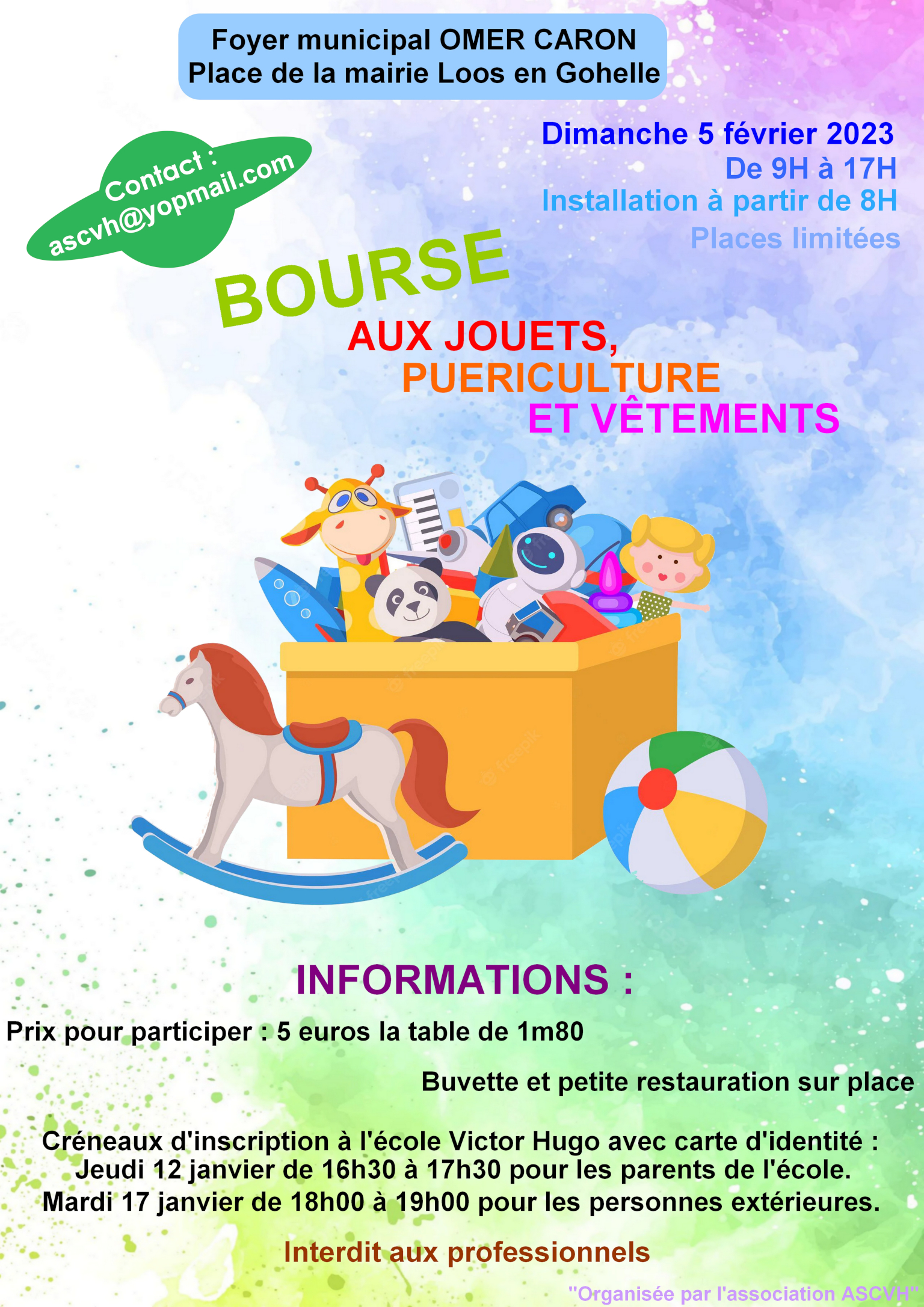 Bourse aux jouets de l&rsquo;APE Victor Hugo