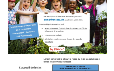 Inscriptions accueil de loisir