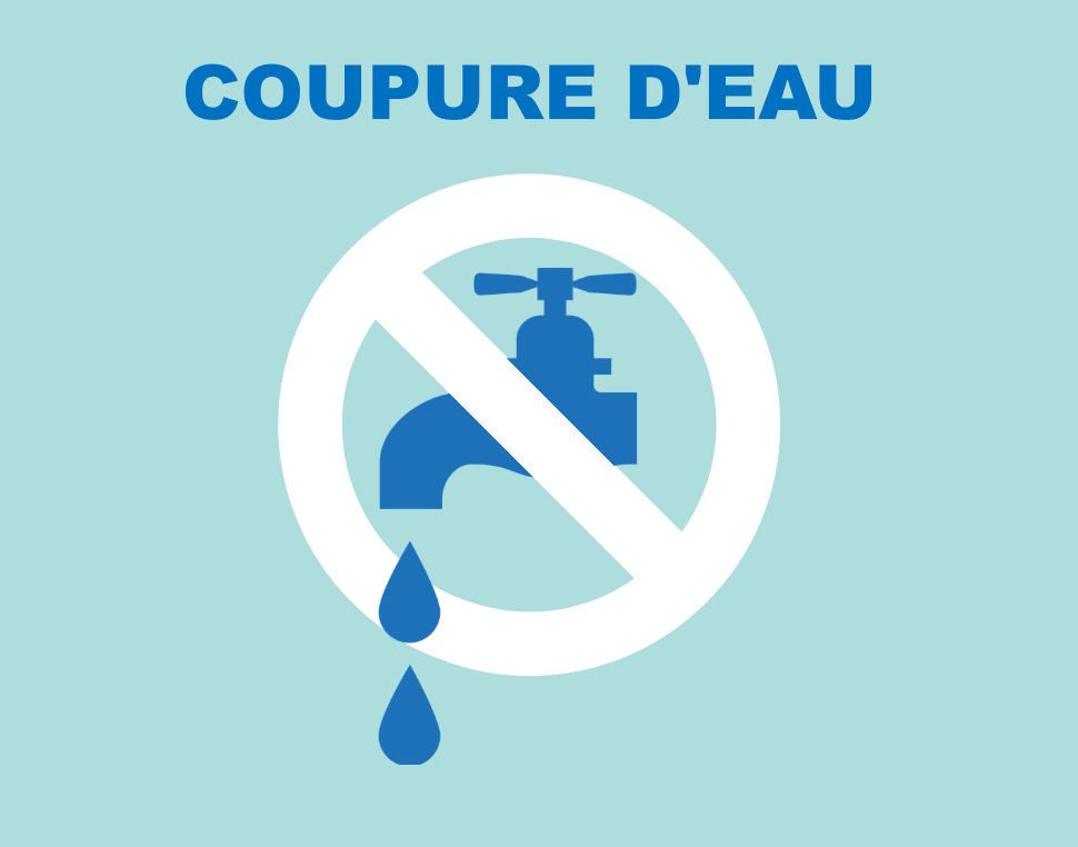 interruption de la distribution d’eau le vendredi 21 juillet de 9h à 12h