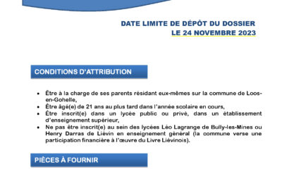 Allocation achat fournitures scolaires 2023-2024