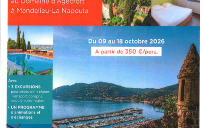 Séjour en pension complète à Mandelieu-La Napoule : inscriptions ouvertes !