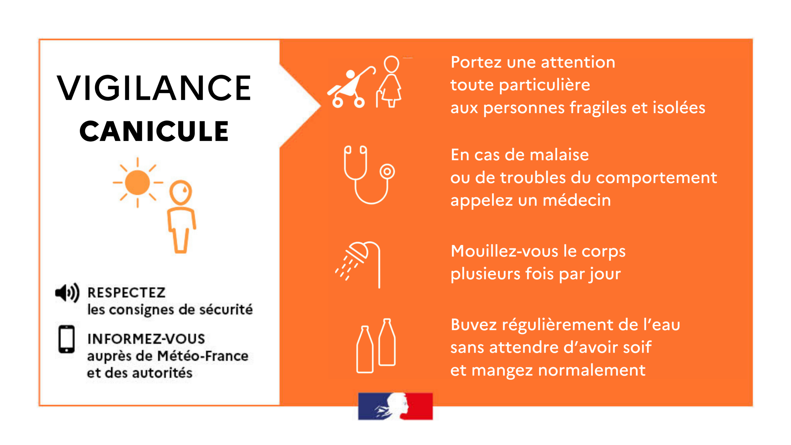 VIGILANCE CANICULE : ADOPTONS LES BONS REFLEXES